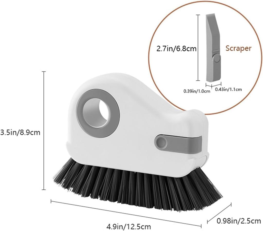 Groove Cleaning Brush Grout Cleaner Tool Grip Brush Hard Bristle Crevice Cleaning Brush for Sliding Door Track, Window Sill