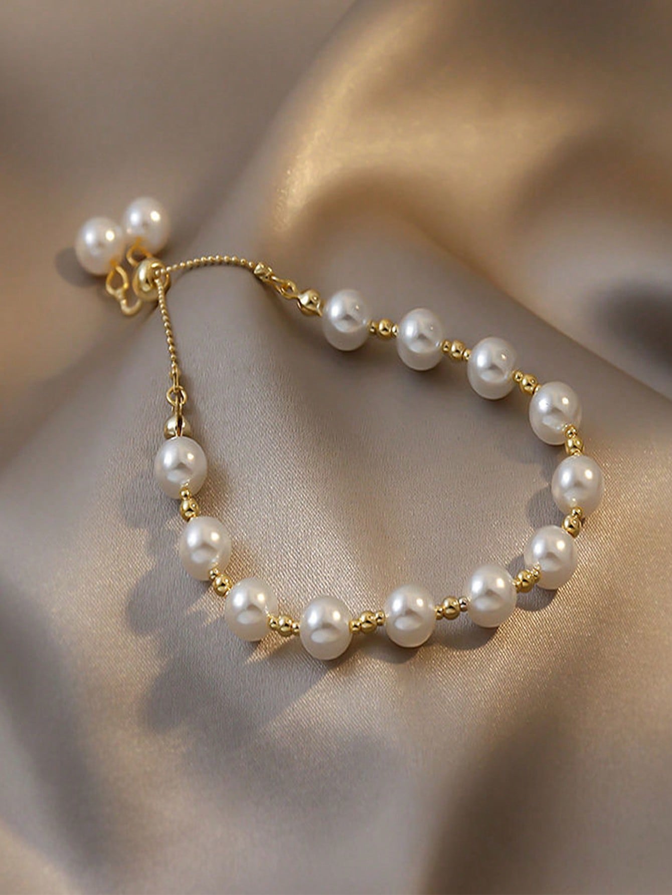 

1 шт. Детский жемчужный браслет, Новый дизайн, В стиле, Уникальный дизайн, Супер фея, Нежный и милый браслет для маленьких девочек one-size белый