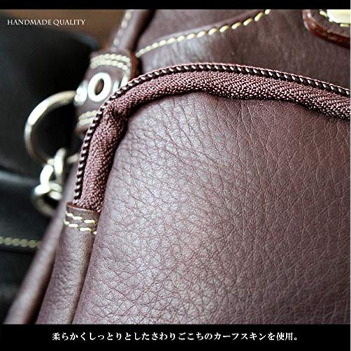 [Brand Name] Leather Waist Bag Men's Genuine Leather Rider's Bag Biker Leg Bag Leg Belt Calfskin Dark Brown 29cm X 18cm X 9cm