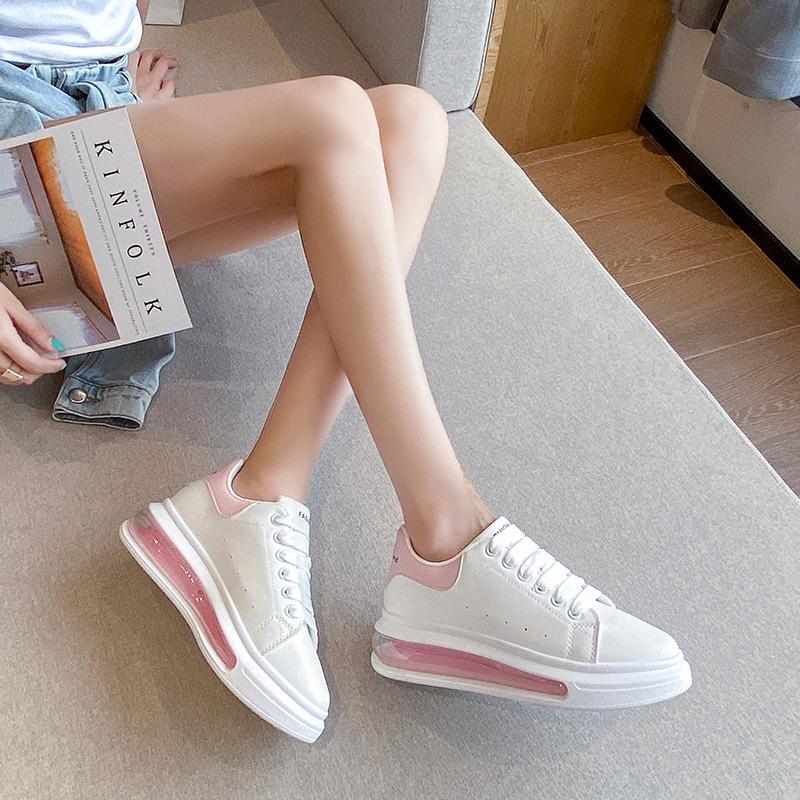 

Student sports board shoes flat sole solid color comfortable board sole help board shoes heightened platform sports board shoes 35