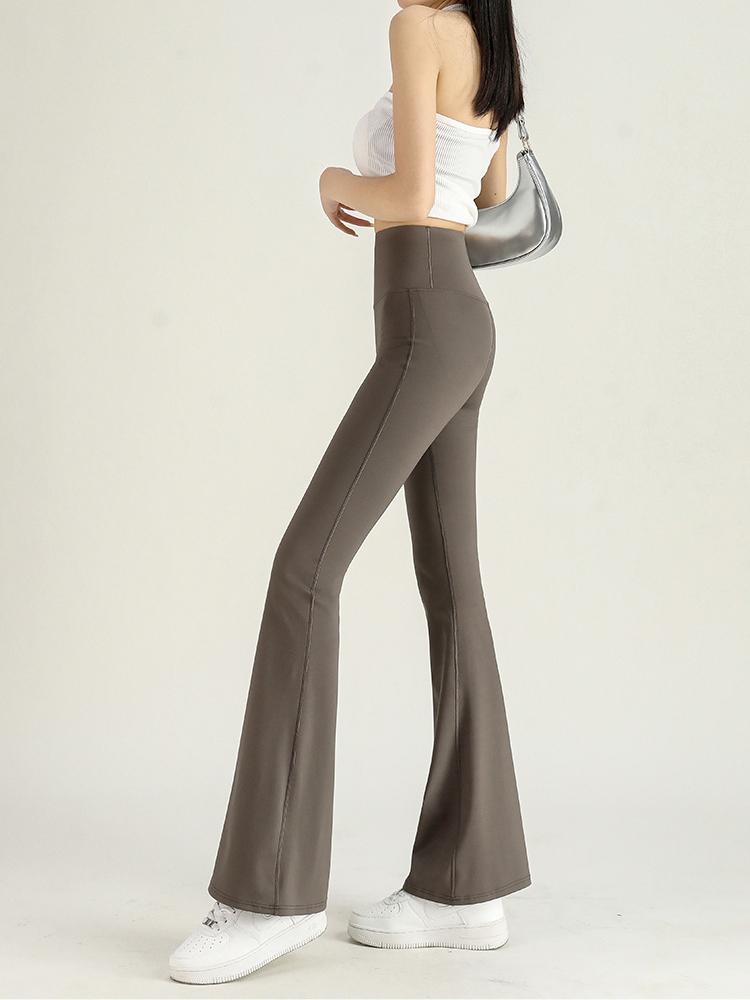 Schwarz Shark Flare Hosen Frauen Herbst Hohe Taille Slim Fit Leggings Casual Koreanische Hosen Weibliche Breite Bein Hosen