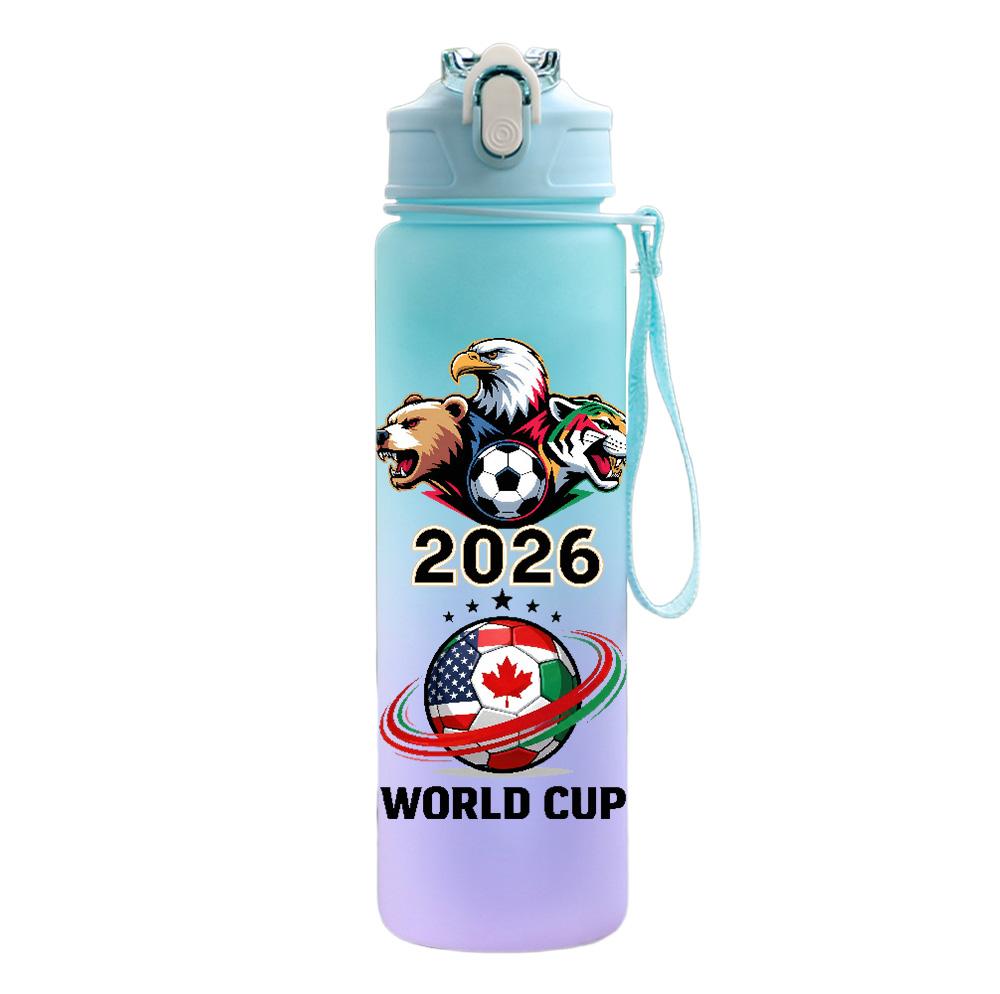 

Кубок води Чемпіонату світу з футболу FIFA 2026 Велика місткість Портативна на відкритому повітрі Пляшка для пиття з мотузкою Подарунок для хлопчиків і дівчаток Пляшка для води для футбольних фанатів