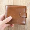 Retro leather men's wallet wallet, trendy multi-functional first-layer cowhide business retro large wallet men