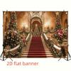 1Pcs Red Carpet Christmas Tree Celebration Decoration Background Holiday Backdrop Decorations For Photo Studio Booth Party