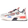 Casual Shoes Men's Low Top Ivory White/Deep Blue Black/Sea Snail Red 112118811-1