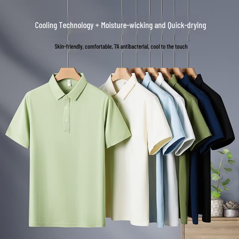 Teluoman Cooling Quick-Dry Business Polo Shirt