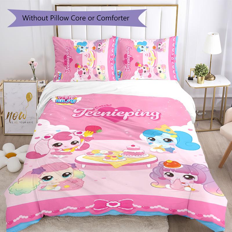 Magic Sweety 3pcs Bedding Set Duvet Cover Closure Includes 1 Duvet Cover & 2 Pillowcases for All Seasons Bedroom Home Dorm Decor