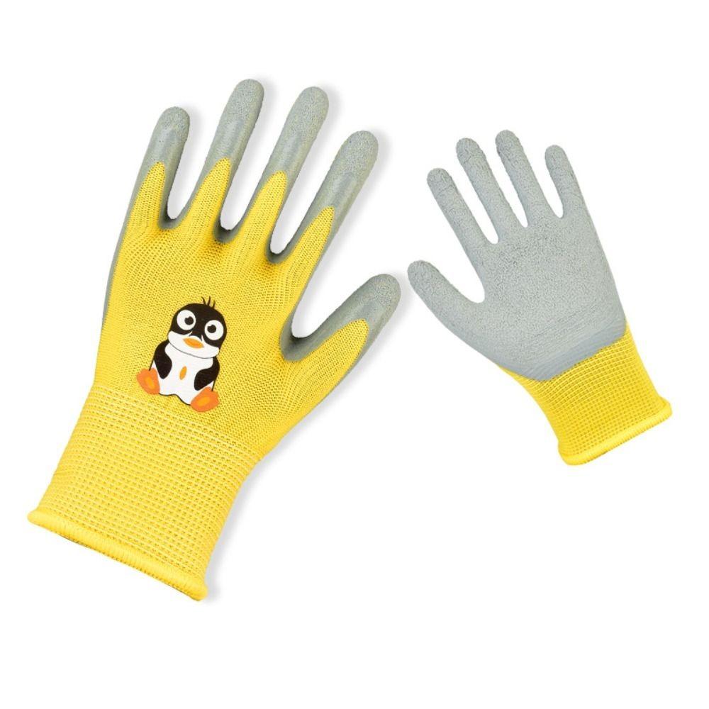 Non-Slip Kid Gardening Gloves Breathable Durable Garden Work Gloves Animal Pattern Collect Seashells Children Protective Glove