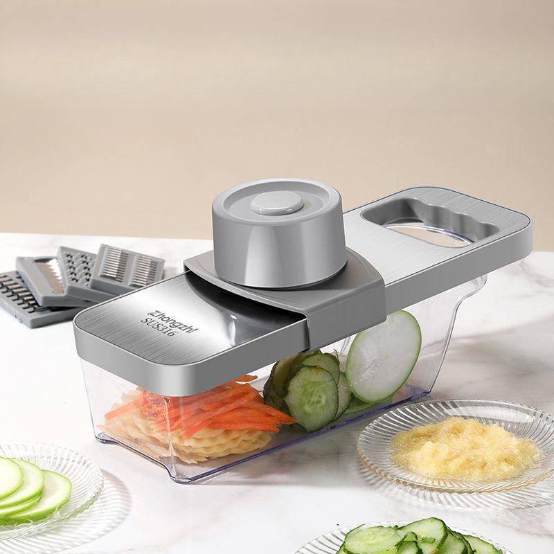 Stainless Steel Vegetable Slicer Potato Slicer Household New Multifunctional Slicer That Does Not Harm Hands Kitchen Accessories
