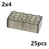 MOC Transparent Thick Building Blocks Figures 1x1 1x2 2x2 2x4 Dots Clear Brick Compatible Brand Educational Creative Toy for Kid