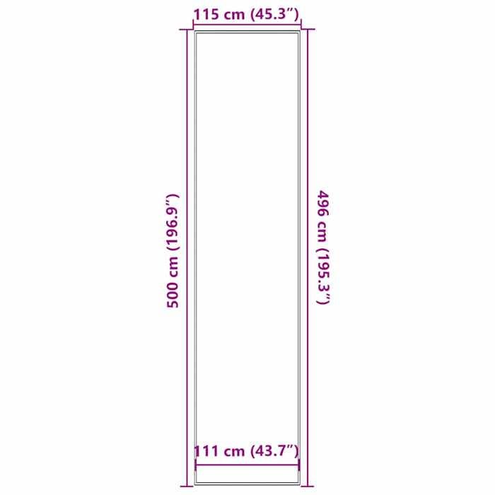 VidaXL Black and Grey Striped Doormat 115x500 Cm 4105600