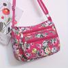 Borsa a tracolla da donna con classico motivo floreale, chiusura a zip, borsa da shopping casual, accessorio da viaggio, portamonete alla moda, borsa a tracolla elegante