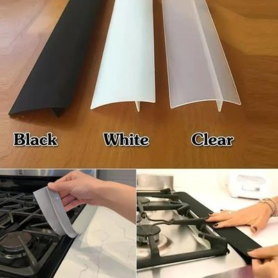 Kitchen Silicone Stove Counter Gap Cover Kitchen Range Gap Cover Filler Heat Resistant Mat Seals Spills Between Counter Stovetop 1/2/5pcs