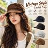 Warm Ruched Equestrian Hat Adjustable Inner Band Japanese Minimalist Hat  Fall Winter Wear
