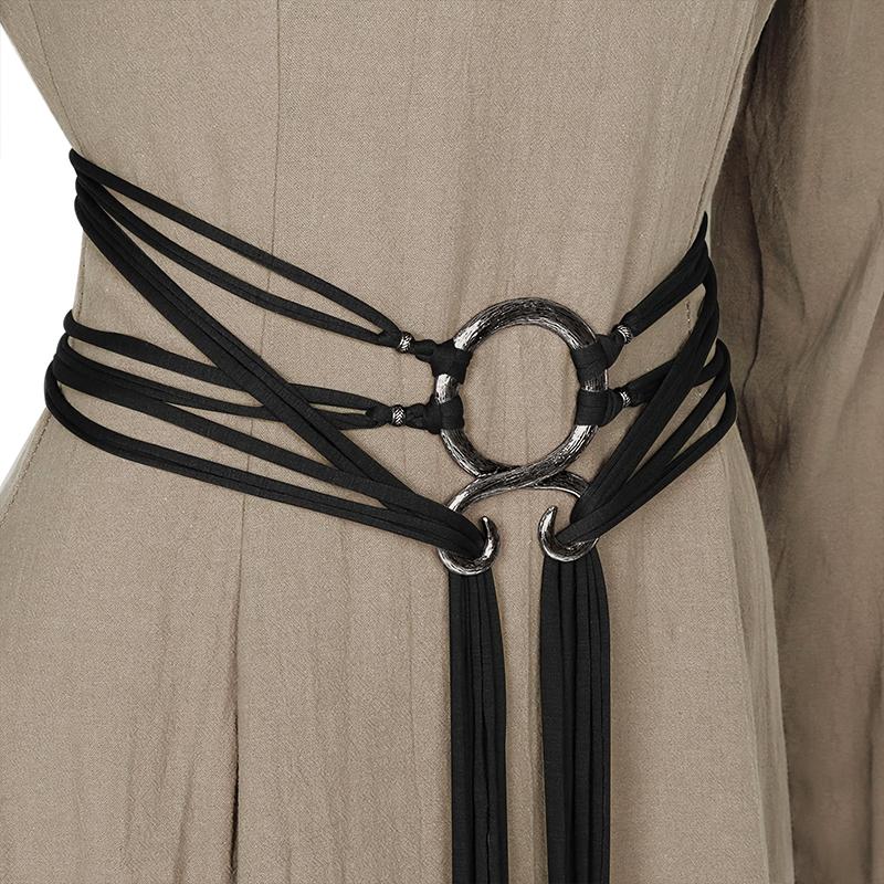 

1 шт. Стайлинг Косплей Одежда Аксессуары Один Размер Пояс в Скандинавском Стиле Дизайн с Петлей из Веревки Вечеринка Стиль Викингов Элегантный Многоцветный чёрный