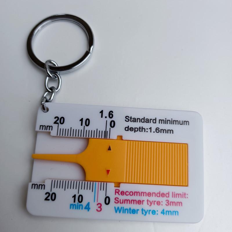 Portable Plastic Tire Tread Depth Gauge 0-20MM Vernier Caliper