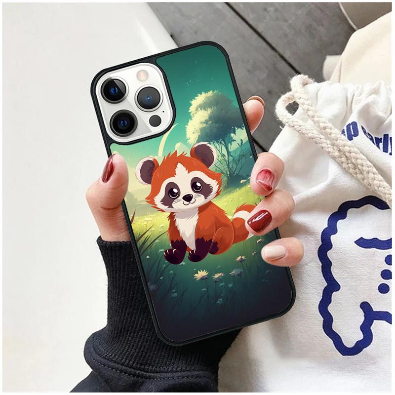 Red Panda Cute Animal Phone Case For iPhone 17 Air 15 16 Cover  11 13 14 Pro Max 12 Plus Max Fundas