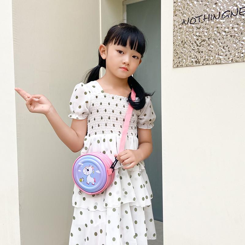 Adorable Children's Round Bag Cute Cartoon Hard Shell Shoulder Bag For Kids