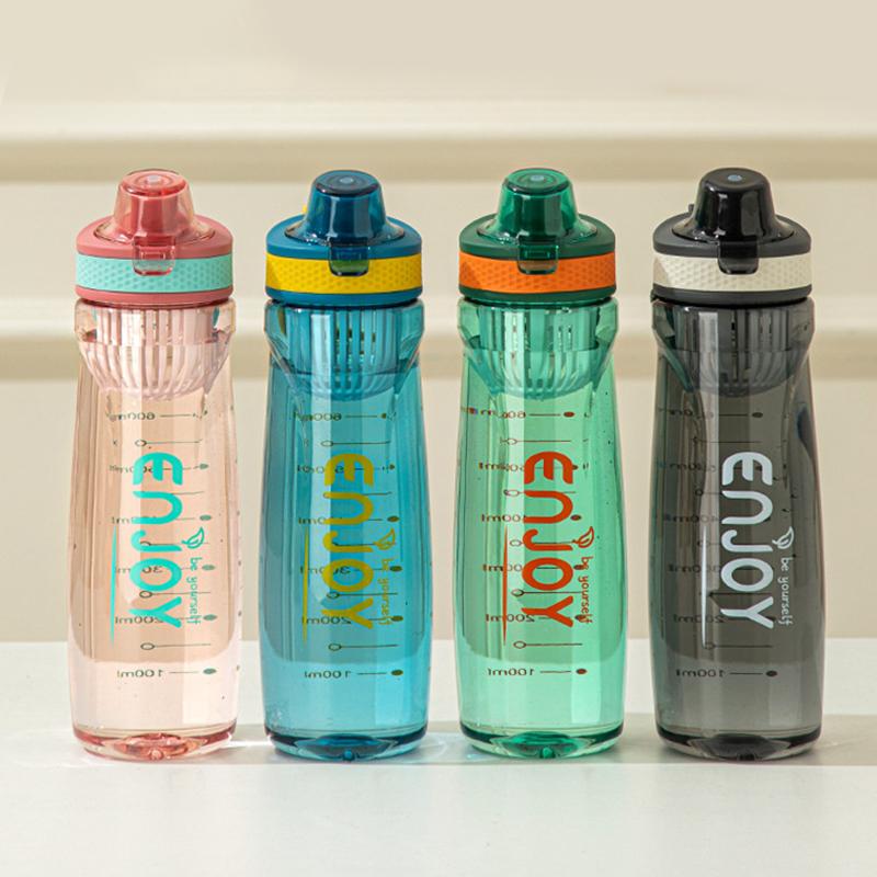 Sticlă de apă din plastic pentru băut, portabilă, sport, cană pentru ceai, cafea, ustensile de bucătărie, sticlă de apă pentru copii pentru școală