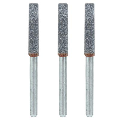3Pcs 4mm 5 32in Diamond Chainsaw Sharpener Burr Stone File Sharpening Tool for Rotating Tool