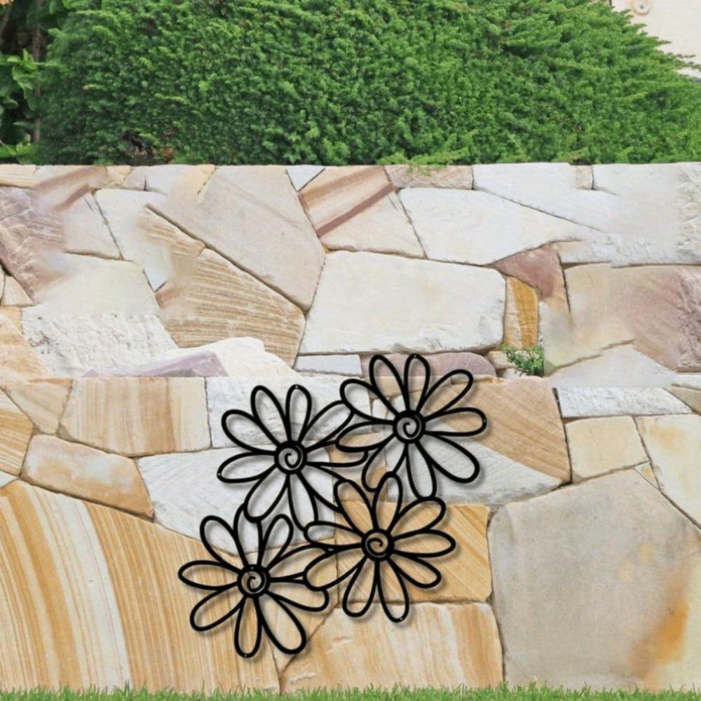 Daisy Metal Wall Art for Garden Terrace Home Floral Decor Modern Rustic Housewarming Gift