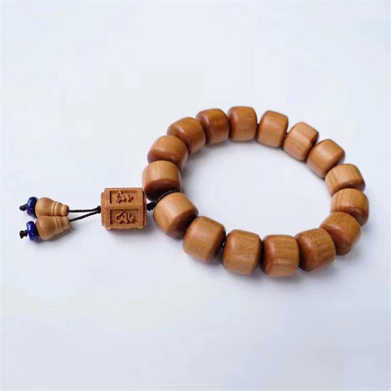 

Индийский старый горный сандал, шестислоговая мантра, ручная работа, ретро браслет в китайском стиле Pure Natural