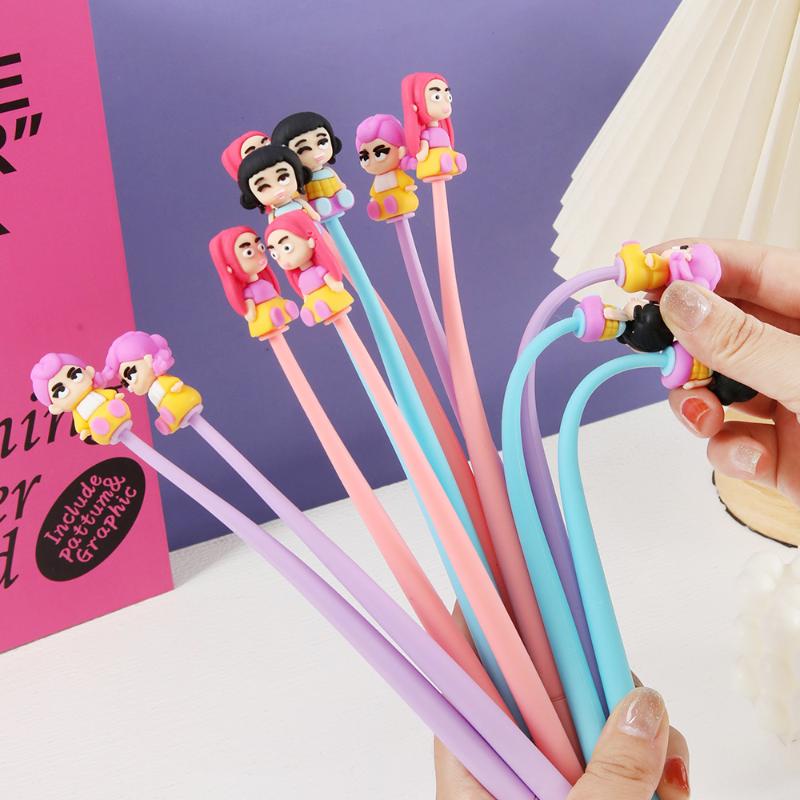 6/12 Stück Kpop Dämonenjäger Schwarzer Tintenstift Student Schreiben Zeichnen Gelstift Anime Figur Schreibwaren Schulsachen Weihnachtsgeschenke