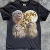 Pygmy Marmoset Howling Moon Graphic Tee, Starry Sky Monkey T-Shirt