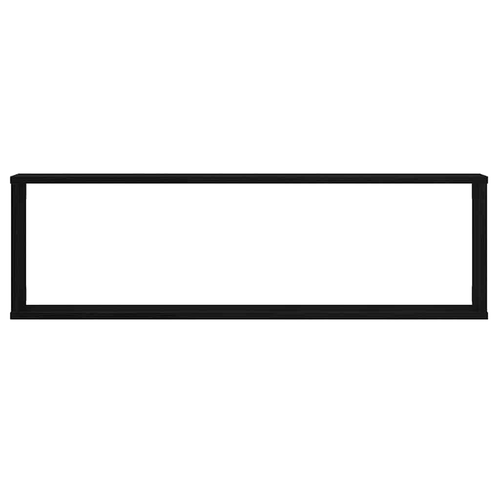 Cube Shelves 2 pcs Black Oak Effect 100 x 15 x 30 cm