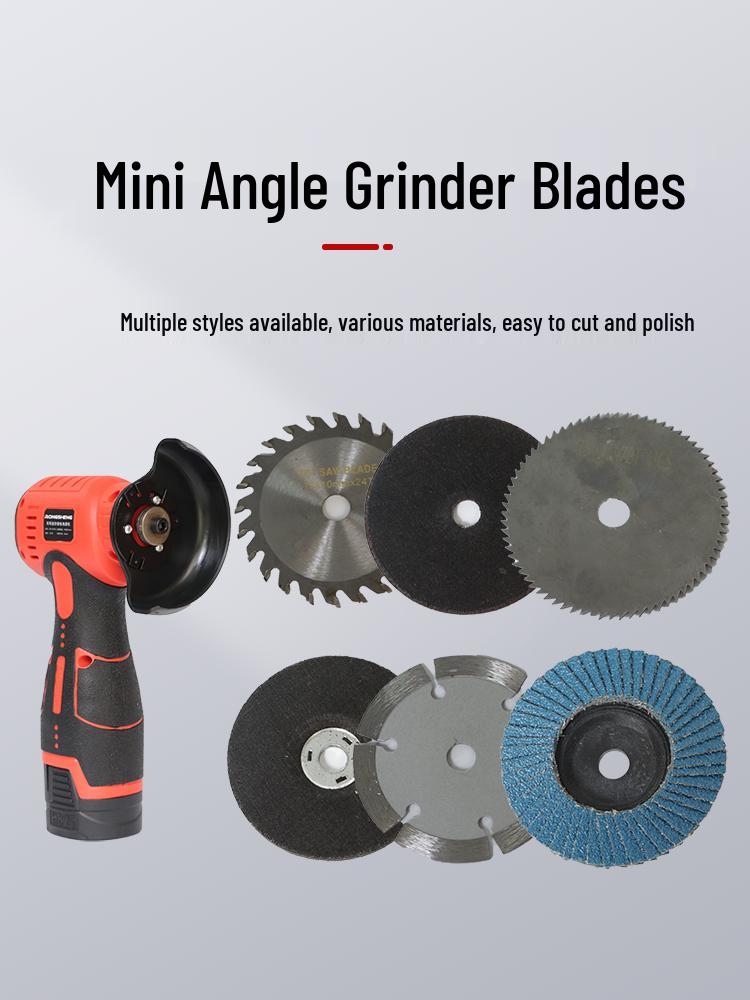 Mini 3" Lithium Battery Angle Grinder with 75mm Cutting Disc for Wood, Stone, and Metal.