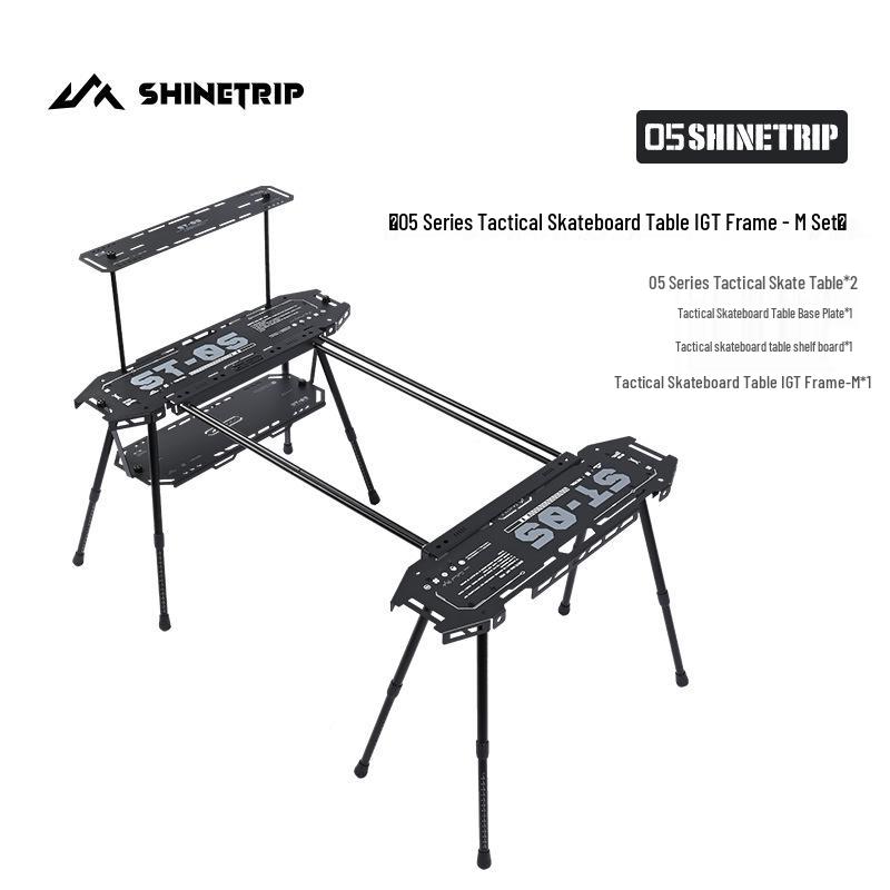 Mountain Fun Series 05 Expandable Tactical Camping Table: Portable, Folding, Storage-Ready, Aluminum Alloy.