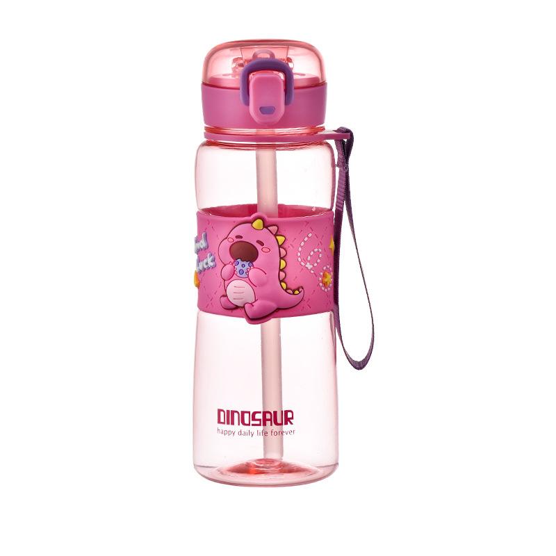 Water bottle strictly selected for school children's water cup men and women high value plastic straw cup summer portable kettle