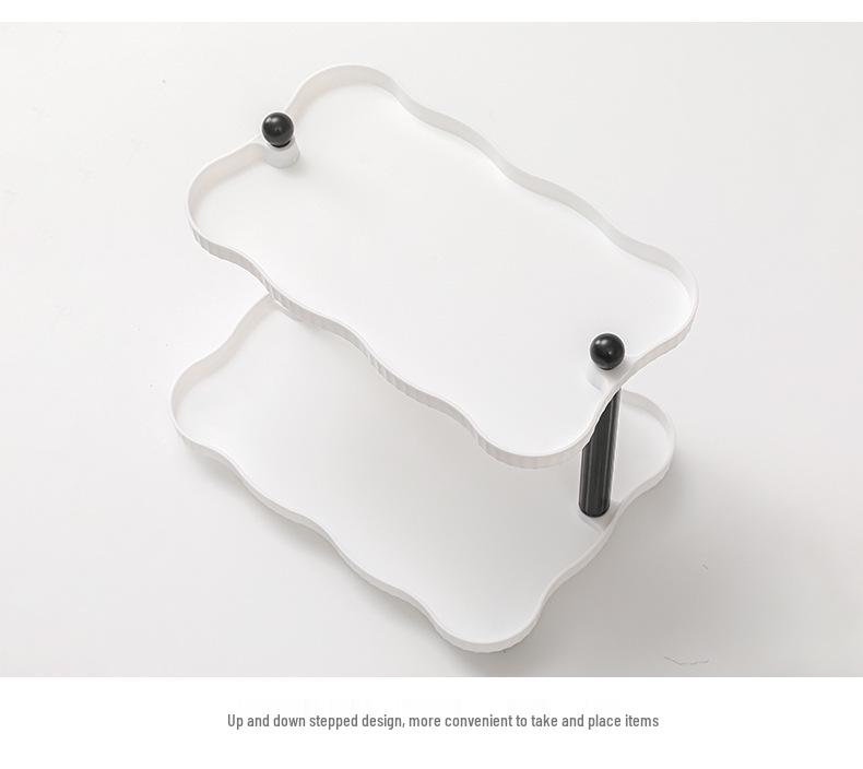 Desktop Double-Layer Multi-Purpose Storage Rack for Dorm or Office