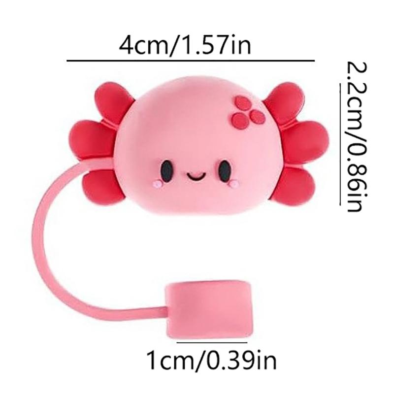 1PC Silicone Sealing Straw Plug Reusable Drinking Dust Cap Cartoon Plugs Tips Cover Suit Kitchen Cup DIY Accessories