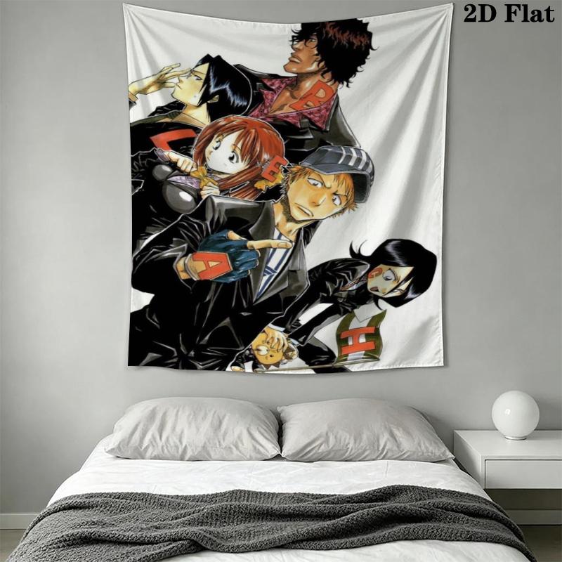 Bleach Wall Tapestry Aesthetic Wall Hanging Printed Fabric Blanket Decorative Tapestries for Bedroom Living Room Home Decor