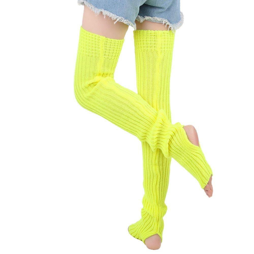 80cm Loose Socks Solid Color Long Stockings Stretchable Boot Warmers  Gym Fitness