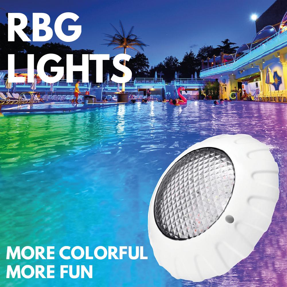 Schwimmbadleuchte LED RGB Farbwechsel DC12V IP68 Wasserdicht Teichleuchte mit Fernbedienung Unterwasserleuchte