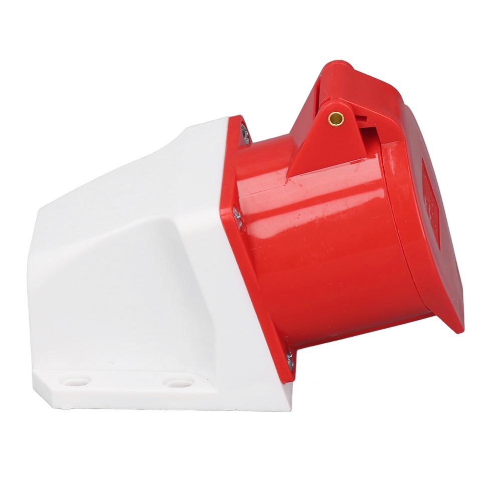 2 Set 5Pin 32A Industrial IP44 Waterproof 3 Phase Industrial Connector 3P+E+N Heavy Duty Surface Mounted Heavy Duty Equipment