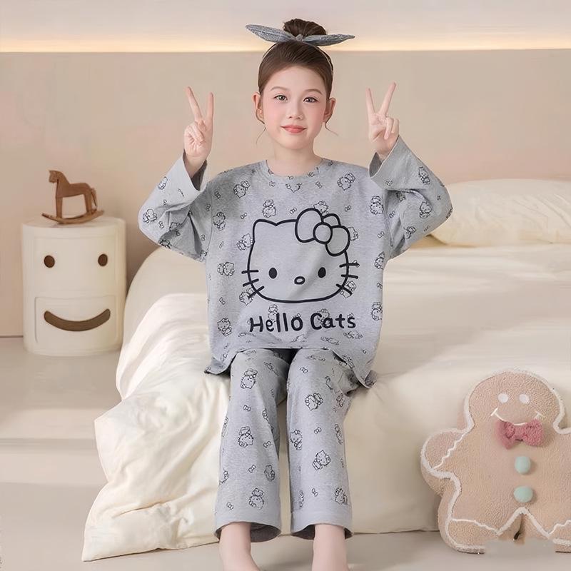 New Korean Style Cartoon Long-Sleeve Pajama Set for Girls