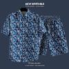 Men's Hawaiian Style Floral Summer Short Sleeve Shirt & Shorts Set