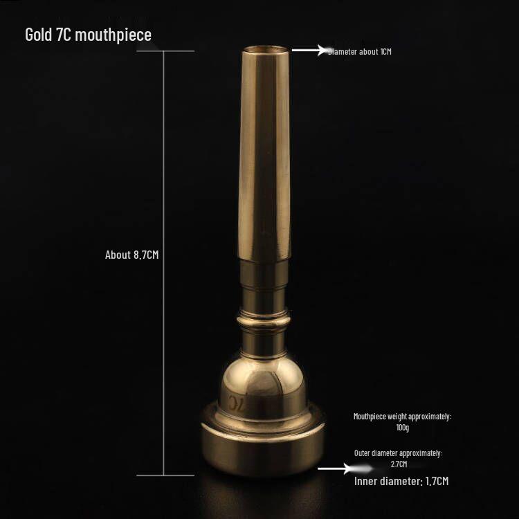 Gold & Silver Trumpet Mouthpieces: 3C, 5C, 7C – Brass Wind Instrument Accessories