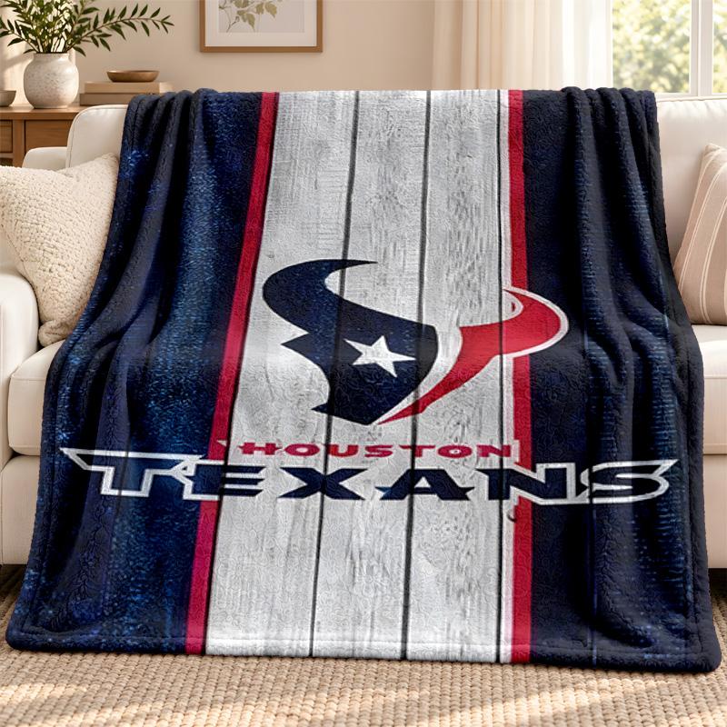 Houston Texans blanket Flannel Blanket Soft Cozy Plush Throw for Sofa Bed Lightweight Home Decoration Outdoor camping
