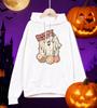 Spooky Season Flowers And Little Devils Pattern Male Hoodies Loose Pullovers Autumn Fleece Hoodie All-Match Pocket Unisex Hoody
