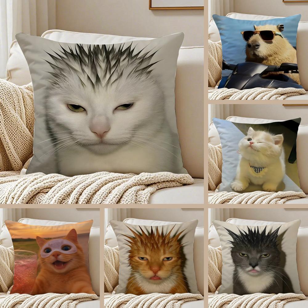 Funny And Interesting Animals Funs Cushion Cover Pillowcase Antidustmite Living Room Sofa Decor Cushion Room
