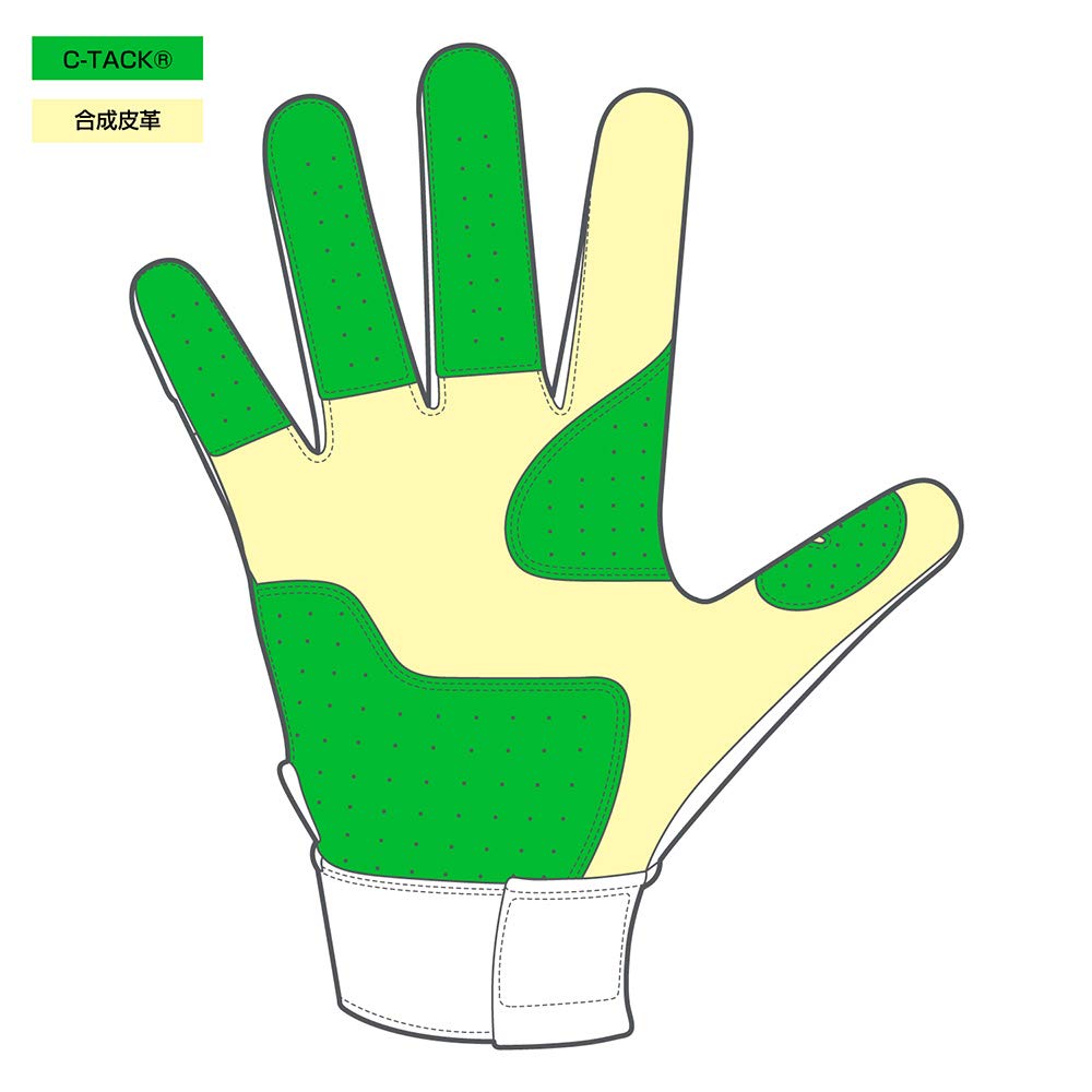 CUTTERS Pálkovací rukavice B444S Power Control Solid Baseball Softball S Bílá 4.0 Obouruční