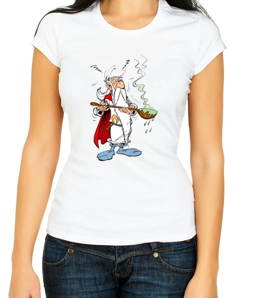 

Getafix Cooking W/B Women s 3/4 Short Sleeve T-Shirt H519 XL