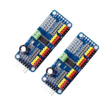 Module Driver Moteur Servo PWM PCA9685 2PCS 12 bits 16 Canaux Carte de Contrôle Moteur pour Carte de Développement RPi