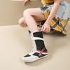Weiche, elastische Martin-Stiefel für Damen mit dicker Sohle, rutschfester Dämpfung, ideal für Boxen, Zuhause und Outdoor, mit Fußgewölbeunterstützung und bequemem Steigbügel.