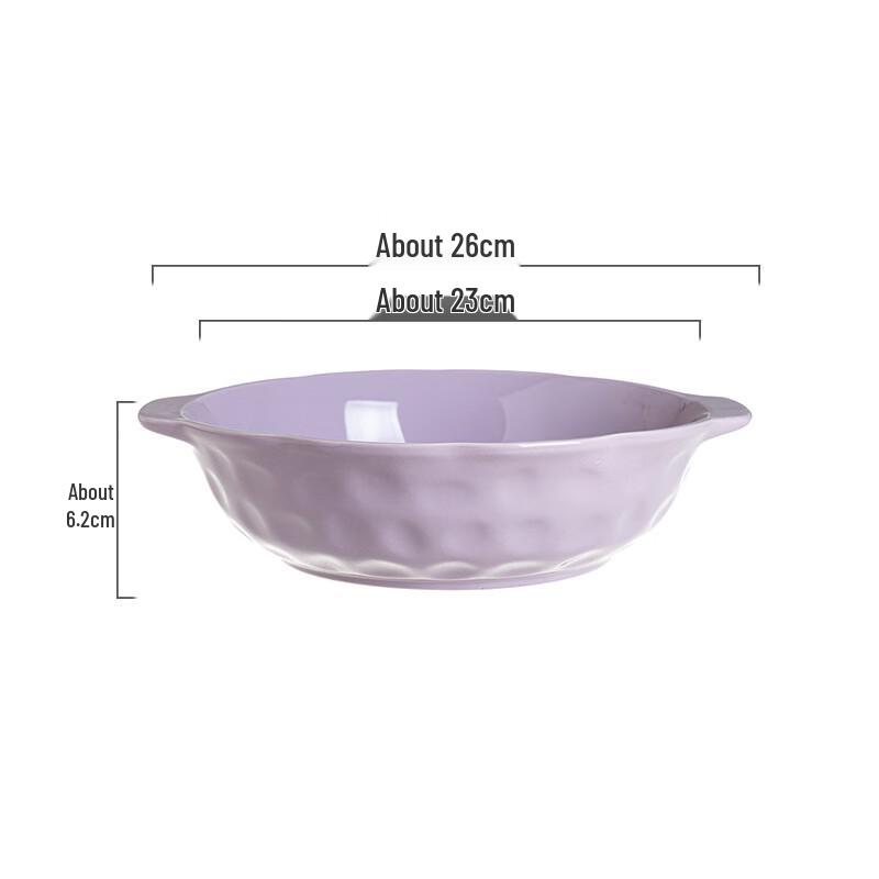 10-inch Ceramic Double-Handle Soup Bowl