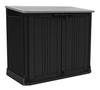 Keter Cofre de Jardín Balcón Midi Gris-Negro 132X71,5X113,5Cm